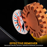 Glue Gone Rubber Eraser Wheel Decal Remover - Quick, Efficient, Reliable Tool for Removing Decals, Stickers, and Adhesives from Cars, RVs, Fiberglass, and More - Paint-Safe, Easy Drill Attachment