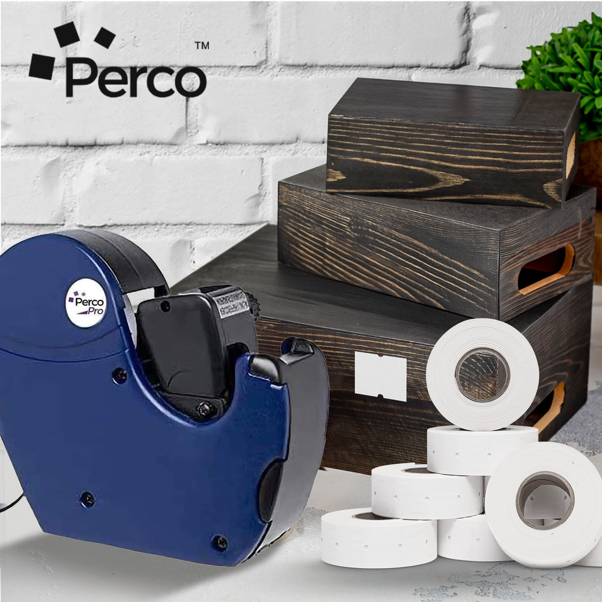 Perco 2 Line Labels - Blank Price and Date Gun Labels for Perco 2 Line Price and Date Guns - Made in USA