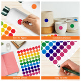 Perco 3/4 Inch Color Coding Round Sticker Labels - 1,400 Blank Multicolored Circle Dot Stickers - Vibrant, Easy-to-Write-On Labels - Ideal for Yard Sales, Toddler Learning, Crafts, Organization & More