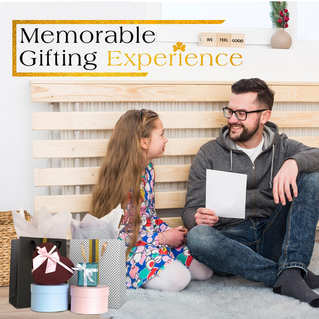 RACHELLE'S Paper Gift Bag Assortment - Perfect for Birthdays, Father's Day, Parties, Holidays, and More (Black, Silver and Gold)