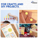 Perco 2-Inch Round Circle Dot Sticker Labels – Easy Peel Perforation – Made in USA
