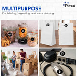 Perco 2-Inch Round Circle Dot Sticker Labels – Easy Peel Perforation – Made in USA