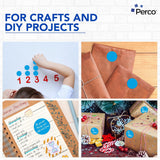 Perco 2-Inch Round Circle Dot Sticker Labels – Easy Peel Perforation – Made in USA