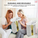 RACHELLE'S Paper Gift Bag Assortment - Perfect for Birthdays, Father's Day, Parties, Holidays, and More (Black, Silver and Gold)