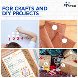 Perco 2-Inch Round Circle Dot Sticker Labels – Easy Peel Perforation – Made in USA
