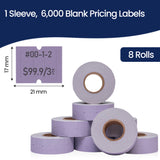 Perco 2 Line Labels - Blank Price and Date Gun Labels for Perco 2 Line Price and Date Guns - Made in USA