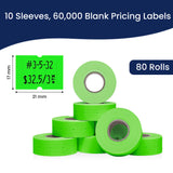 Perco 2 Line Labels - Blank Price and Date Gun Labels for Perco 2 Line Price and Date Guns - Made in USA