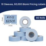 Perco 2 Line Labels - Blank Price and Date Gun Labels for Perco 2 Line Price and Date Guns - Made in USA