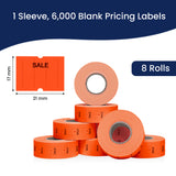 Perco 2 Line Labels - Blank Price and Date Gun Labels for Perco 2 Line Price and Date Guns - Made in USA