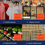 Perco 2 Line Labels - Blank Price and Date Gun Labels for Perco 2 Line Price and Date Guns - Made in USA
