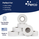 Perco 2 Line Labels - Blank Price and Date Gun Labels for Perco 2 Line Price and Date Guns - Made in USA