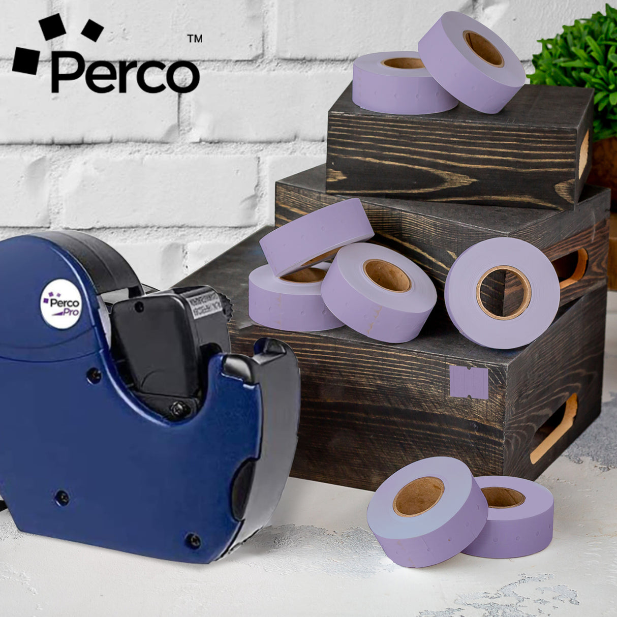 Perco 2 Line Labels - Blank Price and Date Gun Labels for Perco 2 Line Price and Date Guns - Made in USA