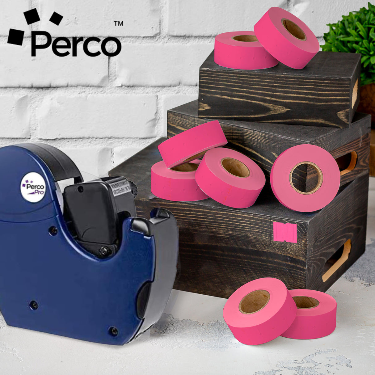 Perco 2 Line Labels - Blank Price and Date Gun Labels for Perco 2 Line Price and Date Guns - Made in USA