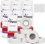Perco 2 Line Labels - Blank Price and Date Gun Labels for Perco 2 Line Price and Date Guns - Made in USA