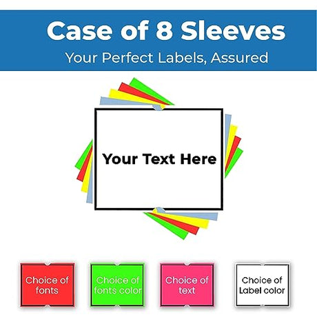 Custom Labels for Monarch 1131 Adhesives Labels - Choose Color, Font and Imprint - Case of 8 Sleeves - Store Supplies