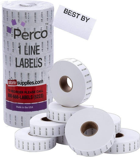 Date Labels for Perco 1 Line Date Guns - Store Supplies