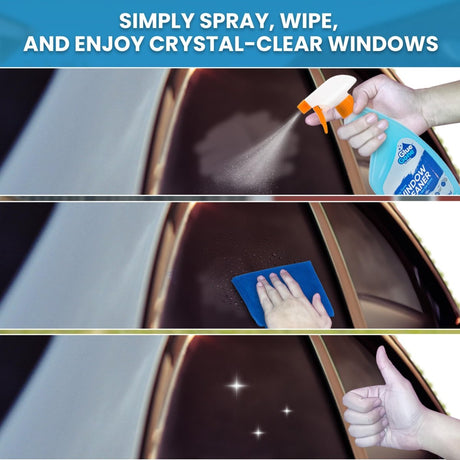 Glue Gone Car Window Cleaner - 500 ml Spray Cleaner for a Streak - Free Shine, Showroom - Quality Finish - Store Supplies