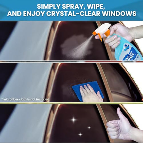 Glue Gone Car Window Cleaner - 500 ml Spray Cleaner for a Streak - Free Shine, Showroom - Quality Finish - Store Supplies
