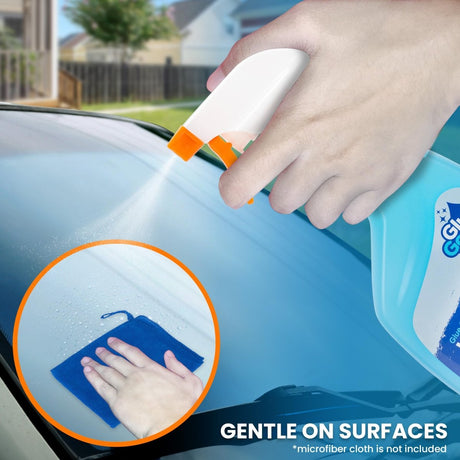 Glue Gone Car Window Cleaner - 500 ml Spray Cleaner for a Streak - Free Shine, Showroom - Quality Finish - Store Supplies