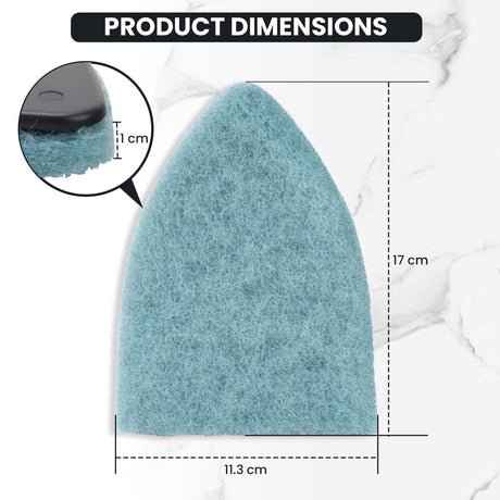 Glue Gone Replacement Scrubbing Felt Pads (5 Pack) - Multipurpose Non - Scratch Nylon Scouring Pad Refills for Light - Duty Kitchen, Bathroom & Household Cleaning - Removes Adhesives, Grime, Stains & More - Store Supplies
