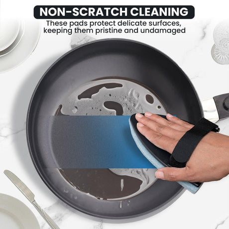 Glue Gone Replacement Scrubbing Felt Pads (5 Pack) - Multipurpose Non - Scratch Nylon Scouring Pad Refills for Light - Duty Kitchen, Bathroom & Household Cleaning - Removes Adhesives, Grime, Stains & More - Store Supplies