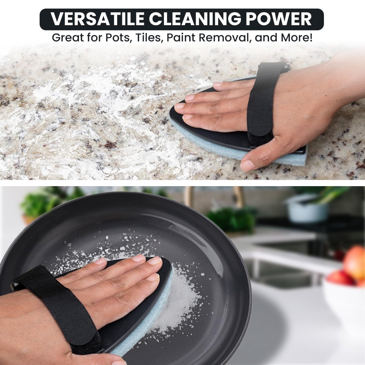 Glue Gone Replacement Scrubbing Felt Pads (5 Pack) - Multipurpose Non - Scratch Nylon Scouring Pad Refills for Light - Duty Kitchen, Bathroom & Household Cleaning - Removes Adhesives, Grime, Stains & More - Store Supplies