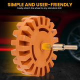 Glue Gone Rubber Eraser Wheel Decal Remover - Quick, Efficient, Reliable Tool for Removing Decals, Stickers, and Adhesives. - Store Supplies