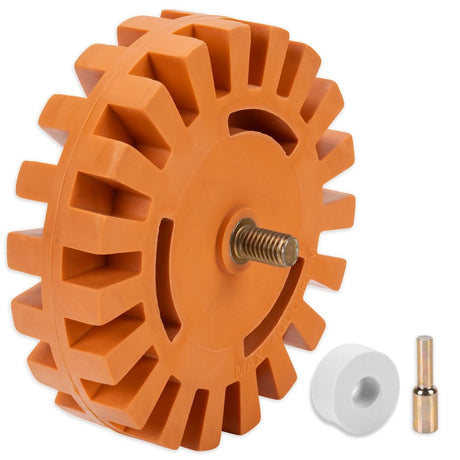 Glue Gone Rubber Eraser Wheel Decal Remover - Quick, Efficient, Reliable Tool for Removing Decals, Stickers, and Adhesives. - Store Supplies