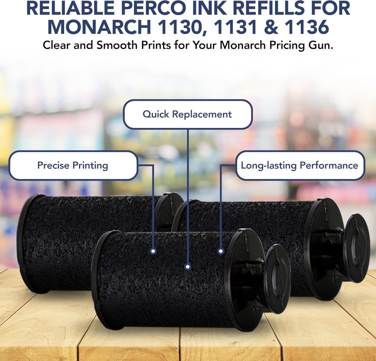 Monarch 1130, 1131, & 1136 Ink Roll - Pack of 4 inkers