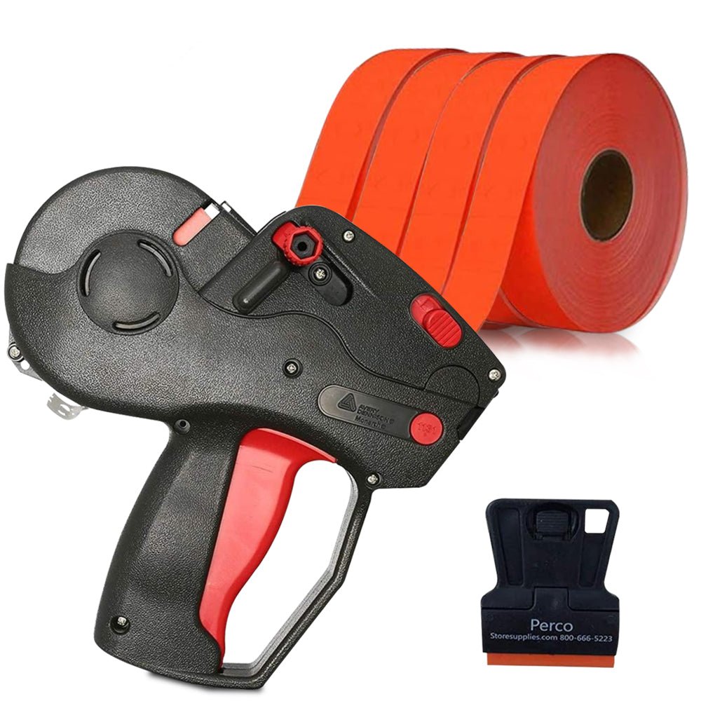 Monarch 1136 Labeler Starter Kit: Includes Price Gun, 7,000 Fluorescent Red Price Marking Labels and Preloaded Inker - Store Supplies