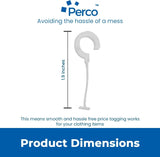 Perco 1 - Inch 25mm J Hook Standard Tagging Attachments Fasteners Tag Pins - Store Supplies