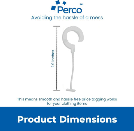 Perco 1 - Inch 25mm J Hook Standard Tagging Attachments Fasteners Tag Pins - Store Supplies