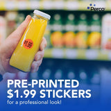 Perco 1 - Inch Fluorescent Red Promotional Sale Circle Sticker Labels - $1.99