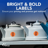 Perco 1 - Inch Fluorescent Red Promotional Sale Circle Sticker Labels - 20% Off