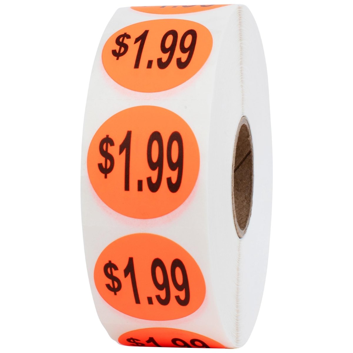 Perco 1 - Inch Fluorescent Red Promotional Sale Circle Sticker Labels - $1.99