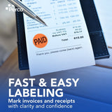 Perco 1 - Inch Fluorescent Red Promotional Sale Circle Sticker Labels - Paid