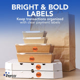 Perco 1 - Inch Fluorescent Red Promotional Sale Circle Sticker Labels - Paid