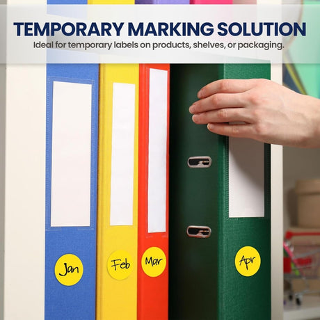 Perco 1 inch Removable Round Sticker Labels - Green