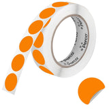 Perco 1 inch Removable Round Sticker Labels - Orange