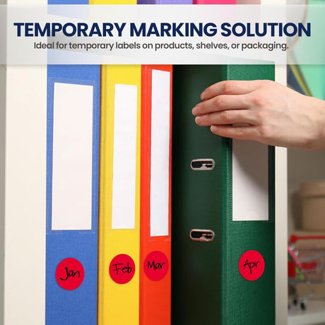 Perco 1 inch Removable Round Sticker Labels - Green