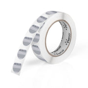 Perco 1 - Inch Round Circle Dot Sticker Labels – Easy Peel Perforation – Made in USA - Silver