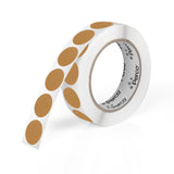 Perco 1 - Inch Round Circle Dot Sticker Labels – Easy Peel Perforation – Made in USA - Kraft Brown