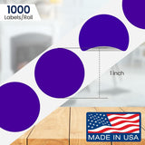 Perco 1 - Inch Round Circle Dot Sticker Labels with Removable Adhesive - Store Supplies