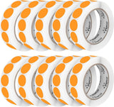 Perco 1 - Inch Round Circle Dot Sticker Labels – Easy Peel Perforation – Made in USA - Fluorescent Orange 10