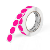 Perco 1 - Inch Round Circle Dot Sticker Labels – Easy Peel Perforation – Made in USA - Fluorescent Pink 1