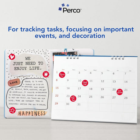 Perco 1 - Inch Round Circle Dot Sticker Labels – Easy Peel Perforation – Made in USA - Red 10