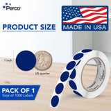 Perco 1 - Inch Round Circle Dot Sticker Labels – Easy Peel Perforation – Made in USA - Light Blue 3
