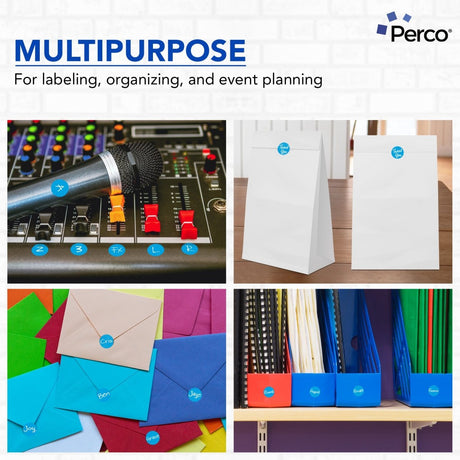 Perco 1 - Inch Round Circle Dot Sticker Labels – Easy Peel Perforation – Made in USA - Red 3