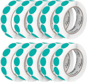 Perco 1 - Inch Round Circle Dot Sticker Labels – Easy Peel Perforation – Made in USA - Teal 10