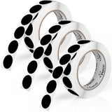 Perco 1 - Inch Round Circle Dot Sticker Labels – Easy Peel Perforation – Made in USA - Black 3